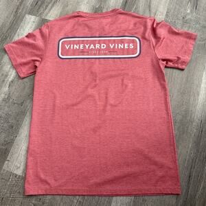 Vineyard Vines Performance T-Shirt Mens Size XS Dark Pink Logo Crew Neck Tee